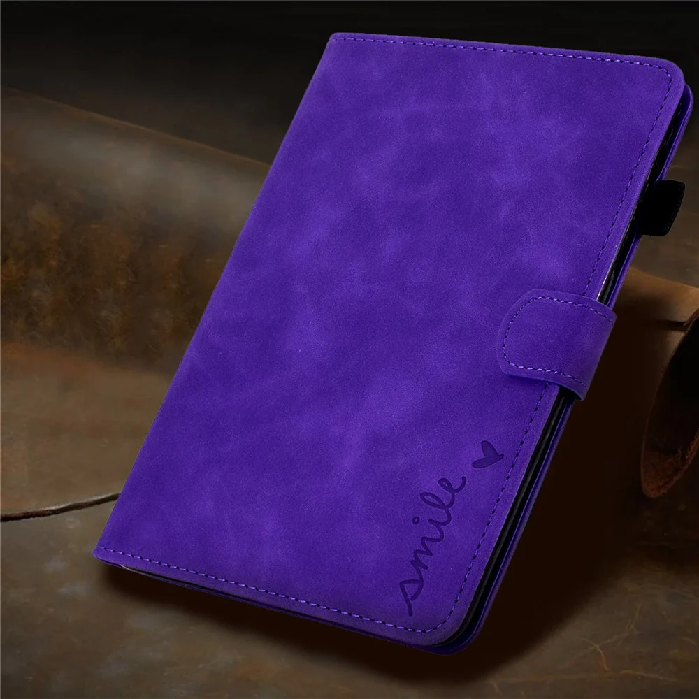 Smart Tablet Leather Case for Lenovo Tab M10 TB-X605F, Anti-scratch Imprinted Pattern Auto Sleep / Wake Up Cover with Card Slots - Purple - Image 7
