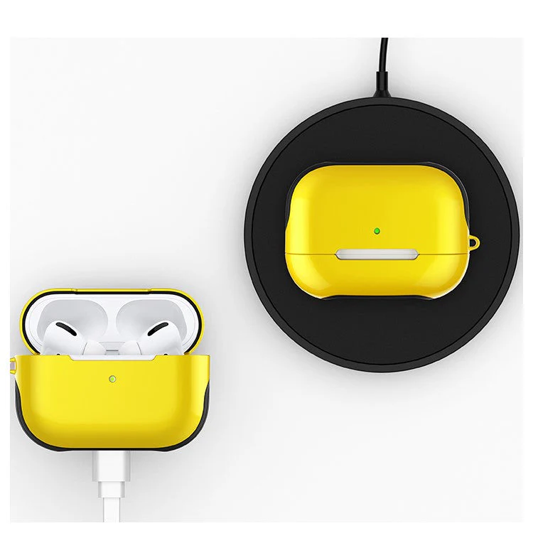 Smooth Surface Unique Stylish PC Case for AirPods Pro - Yellow - Image 3
