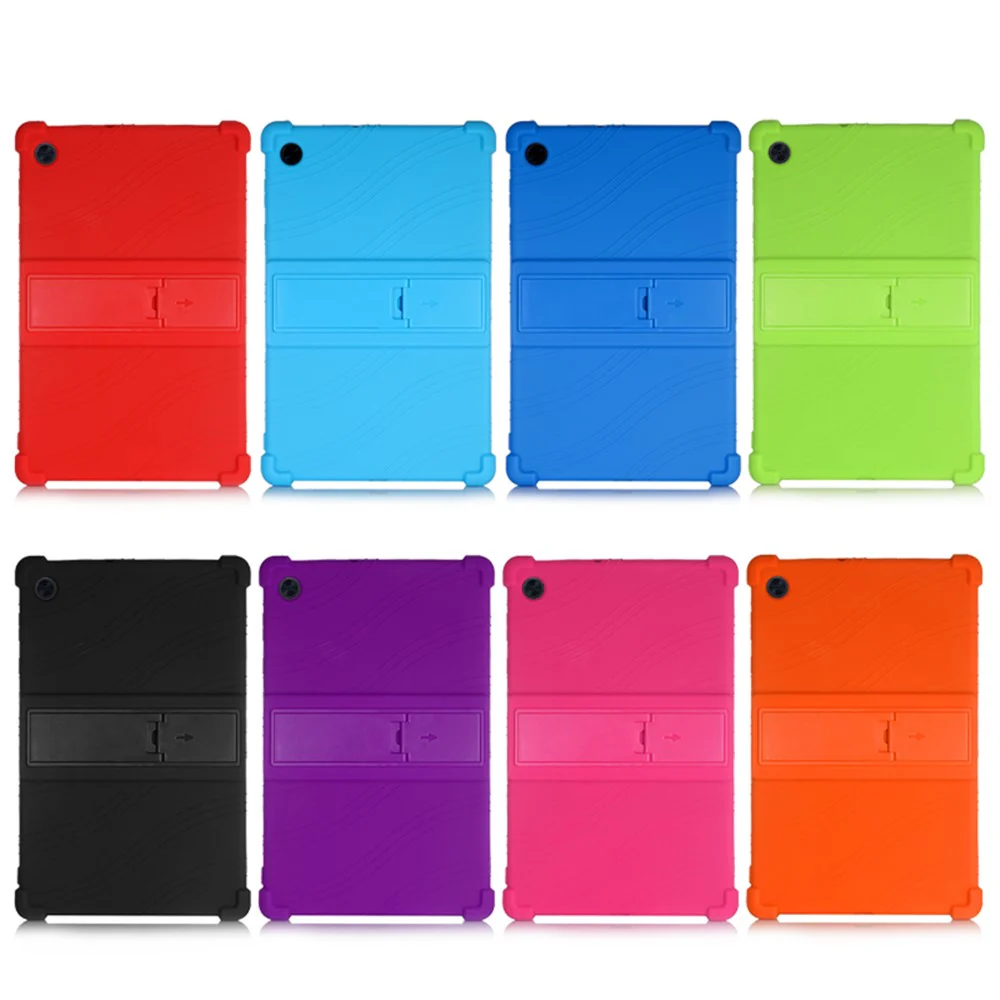 Soft Silicone Tablet Cover Case with Slide-Out Kickstand Design for Lenovo Tab M10 HD Gen 2 TB-X306 - Purple - Image 6