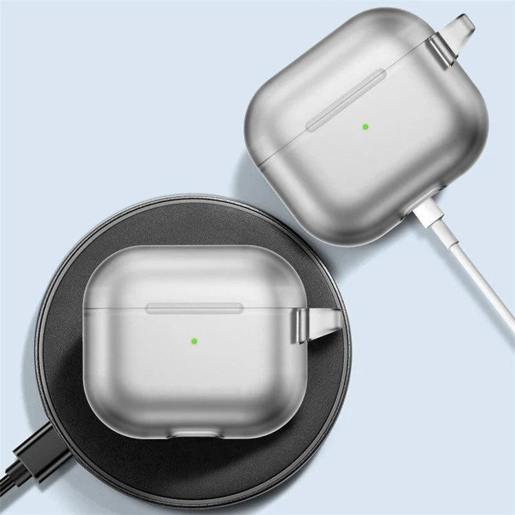 Soft TPU Case for AirPods Pro 2 Bluetooth Earbud Skin-touch Translucent Cover with Hanging Buckle - Transparent - Image 2