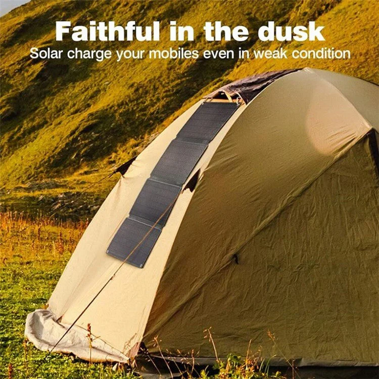Solar Charger 30W Foldable Sun Power Solar Panel for Camping 5V / 12V Waterproof Dual USB Ports - Image 4