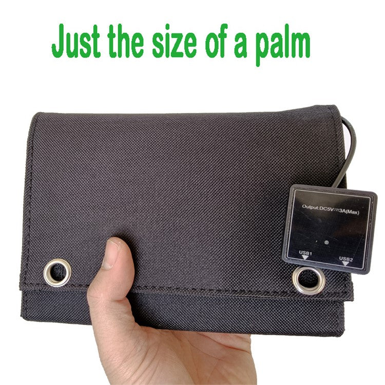 Solar Panel Monocrystalline Silicon 25W Dual USB Outputs Charger Folding Bag - Image 7