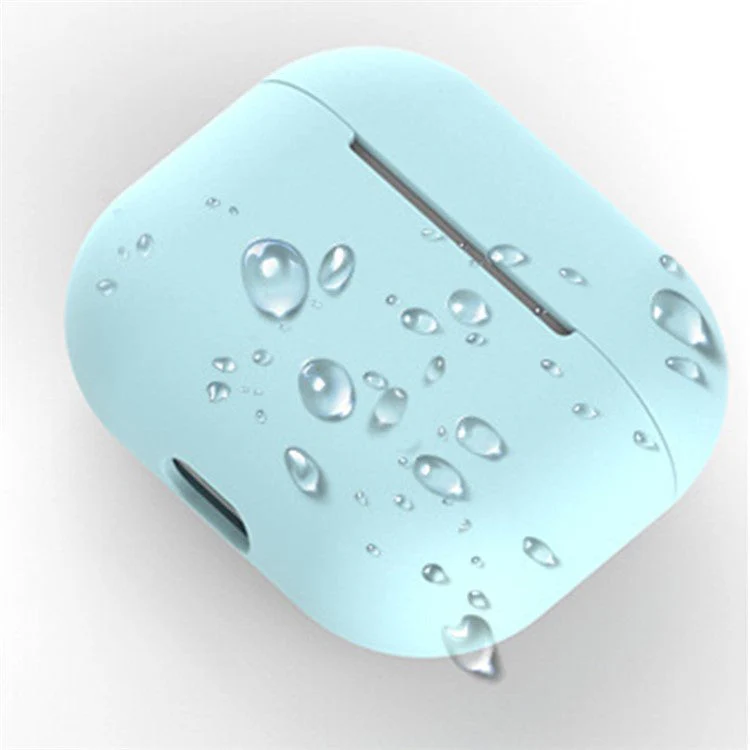 Solid Color Wireless Earphone Charging Case Cover Silicone Protective Sleeve for AirPods 3 - Green - Image 2