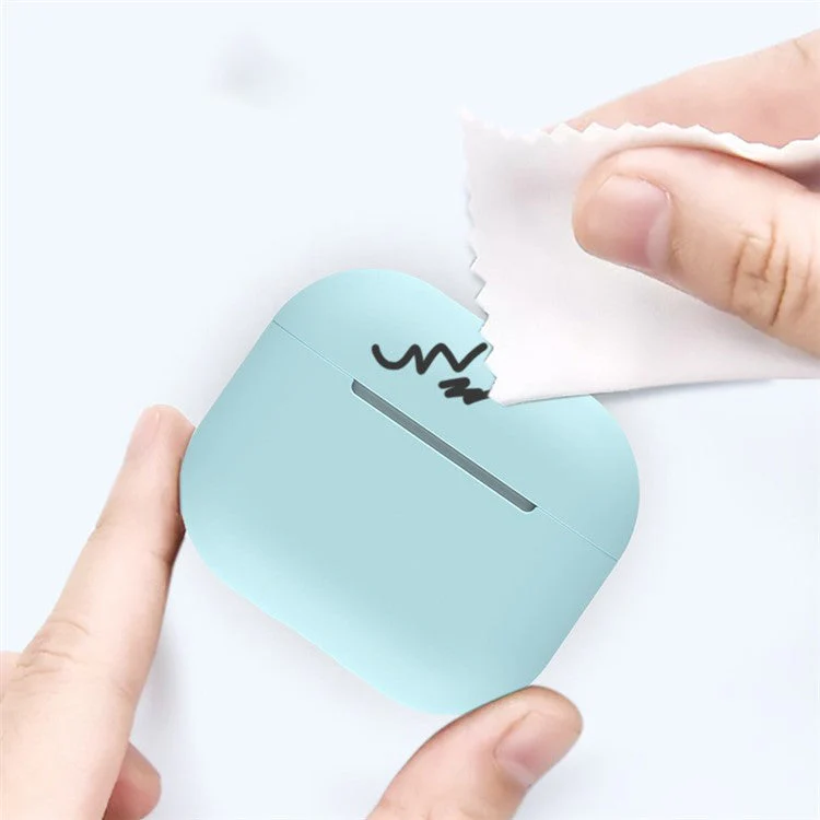 Solid Color Wireless Earphone Charging Case Cover Silicone Protective Sleeve for AirPods 3 - Pink - Image 4
