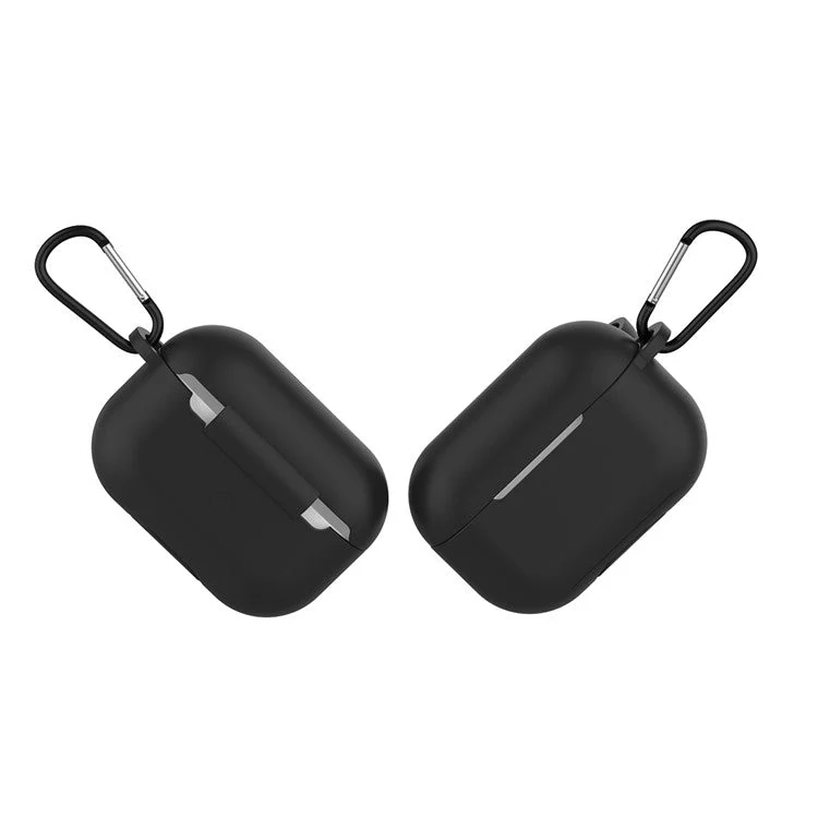 Solid Color Wireless Earphone Silicone Protective Case Cover for Airpods Pro - Black - Image 3