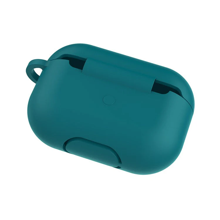 Solid Color Wireless Earphone Silicone Protective Case Cover for Airpods Pro - Green - Image 5
