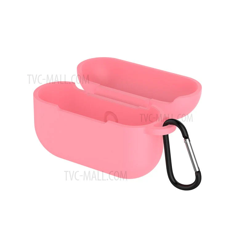Solid Color Wireless Earphone Silicone Protective Case Cover for Airpods Pro - Pink - Image 4