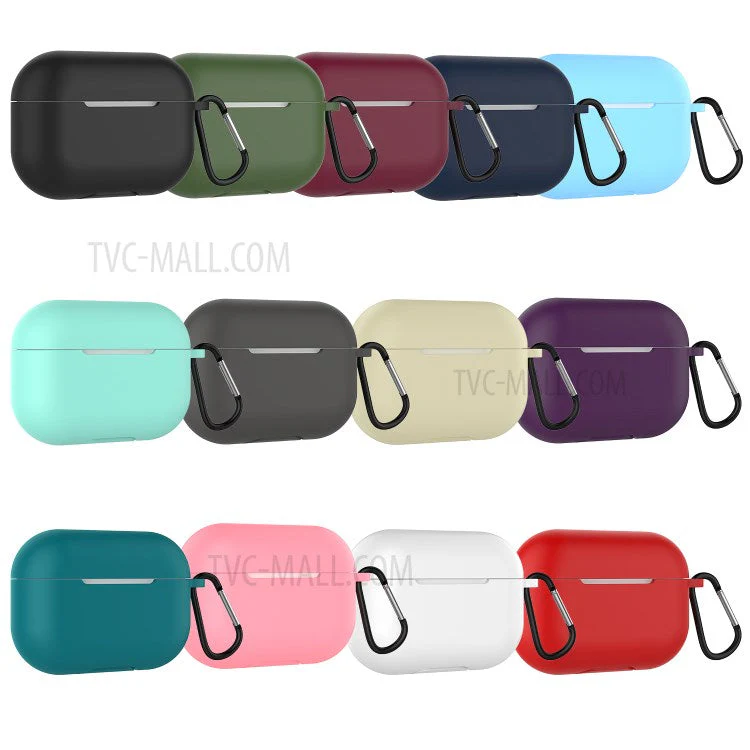 Solid Color Wireless Earphone Silicone Protective Case Cover for Airpods Pro - Pink - Image 8