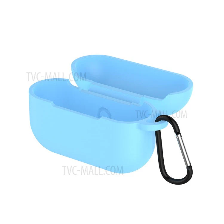 Solid Color Wireless Earphone Silicone Protective Case Cover for Airpods Pro - Sky Blue - Image 4
