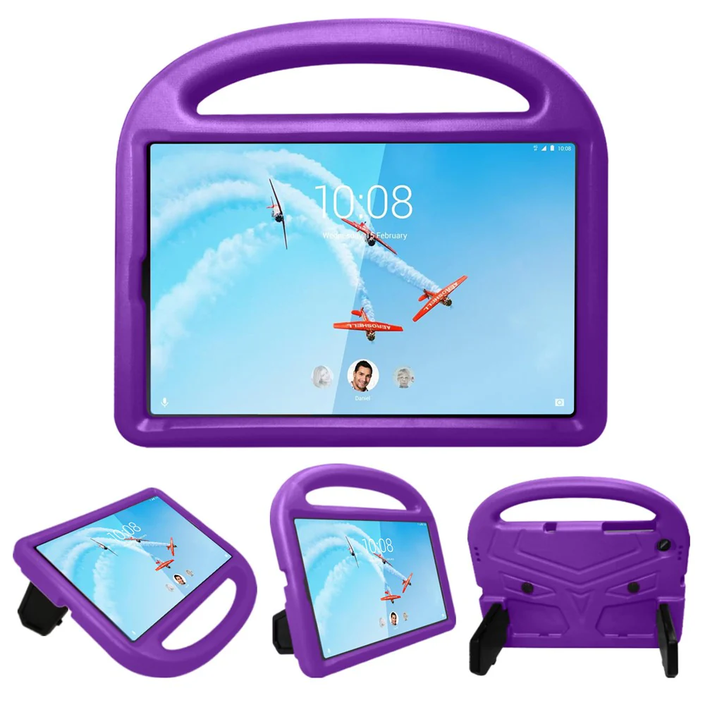 Sparrow Style Shockproof Kickstand EVA Protective Case for Lenovo Tab M10 TB-X605F - Purple