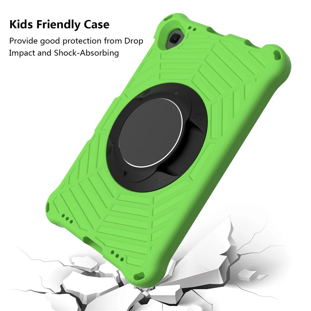 Spider Web Texture Anti-Drop Shockproof Tablet Case Kickstand EVA Cover with Shoulder Strap for Lenovo M10 FHD Plus/2nd Gen TB-X606 10.3-inch - Green - Image 2
