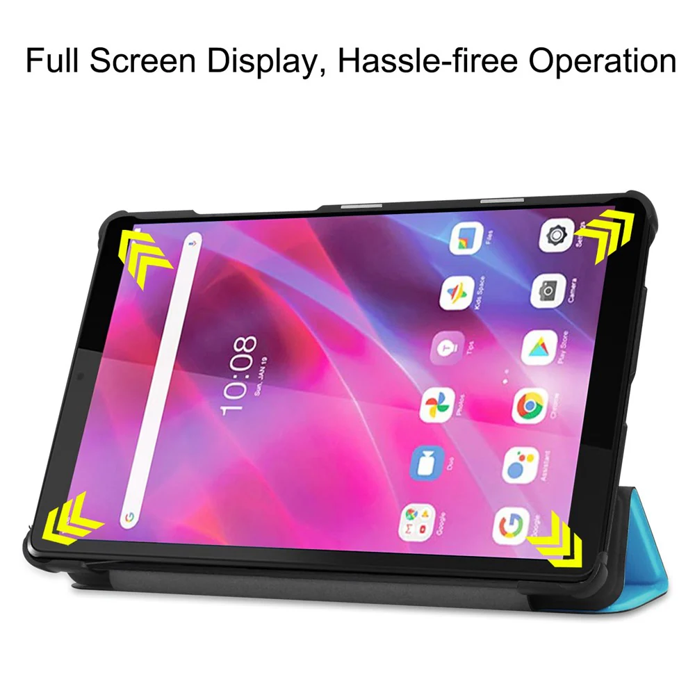 Stable Tri-fold Stand Stand Leather Tablet Covering Protection Case for Lenovo Tab M8 TB-8505X - Baby Blue - Image 3