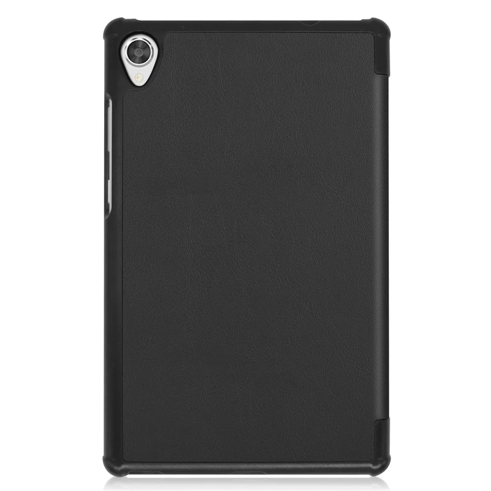 Stable Tri-fold Stand Stand Leather Tablet Covering Protection Case for Lenovo Tab M8 TB-8505X - Black - Image 8