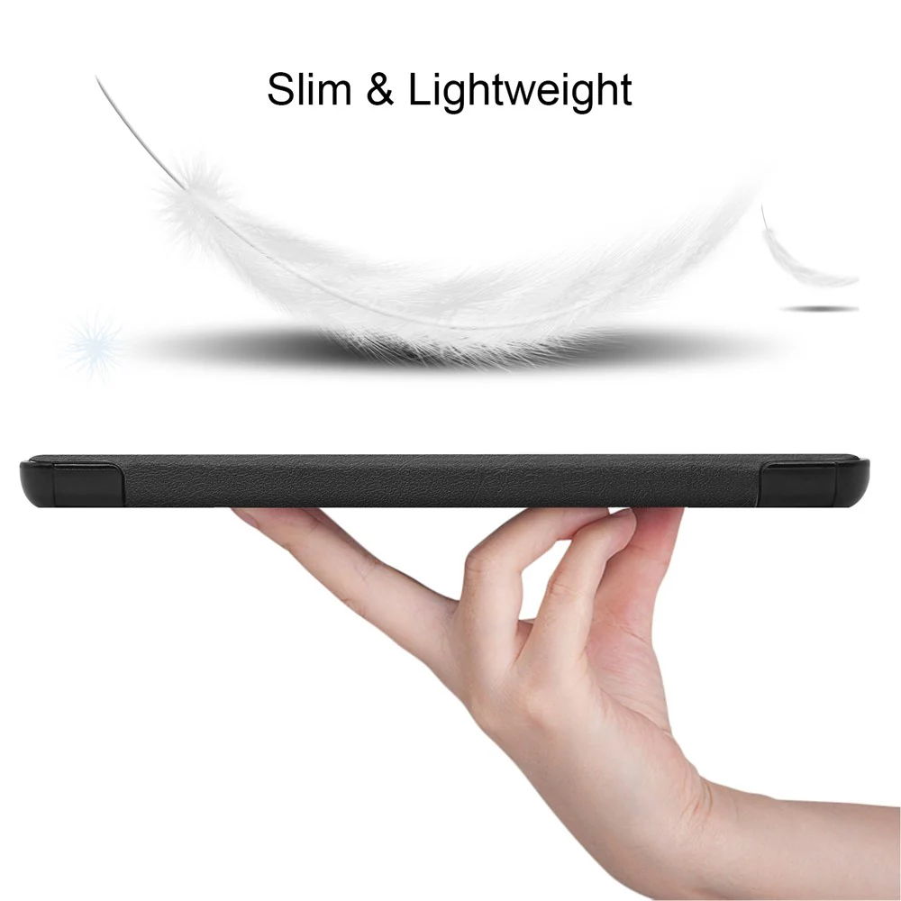 Stable Tri-fold Stand with Stand Leather Tablet Cover for Lenovo Tab M8 HD8505/8705 - Black - Image 4