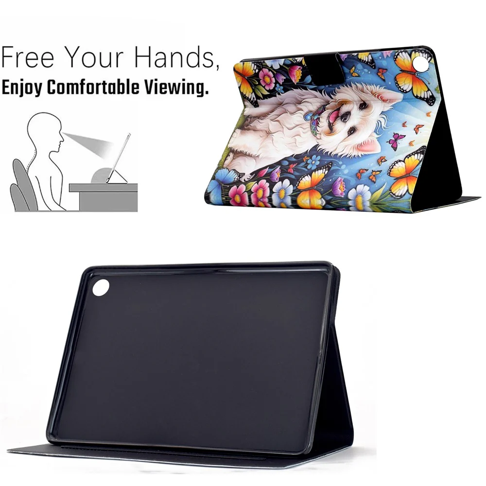 Stand Case for Lenovo Tab M10 Plus (3rd Gen) Pattern Printing Tablet Leather Cover with Auto Wake / Sleep - Dog - Image 6