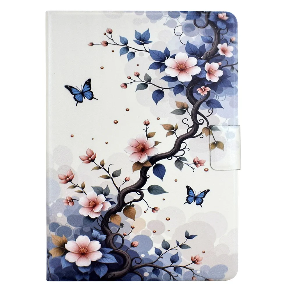 Stand Case for Lenovo Tab M10 Plus (3rd Gen) Pattern Printing Tablet Leather Cover with Auto Wake / Sleep - Pink Flower - Image 8