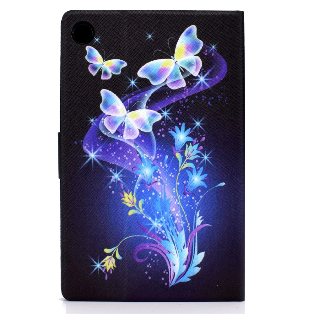 Stand Design Leather Full Protection Tablet Case with Pattern Printing for Lenovo Tab M10 Plus - Butterflies and Flowers - Image 6