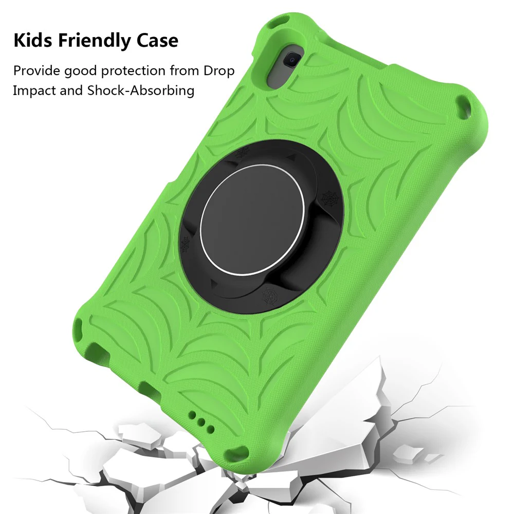 Stylish Spider Web Texture EVA Tablet Case Kickstand Cover Shell with Shoulder Strap for Lenovo Tab M8 (1st Gen) TB-8505/M8 (2nd Gen) TB-8705/M8 (3rd Gen) TB-8506 - Green - Image 2