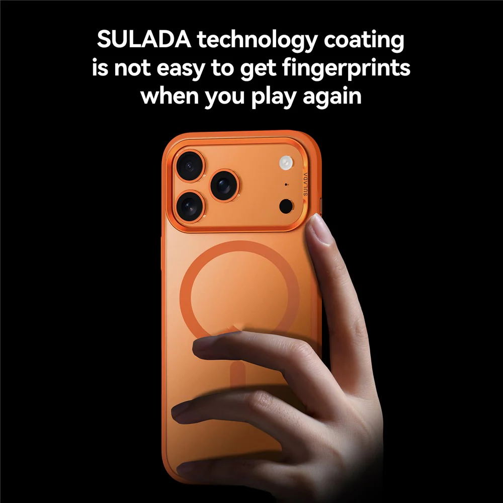 SULADA For iPhone 17 Pro Max Case Compatible with MagSafe PC + TPU Phone Cover - Titanium Grey - Image 7
