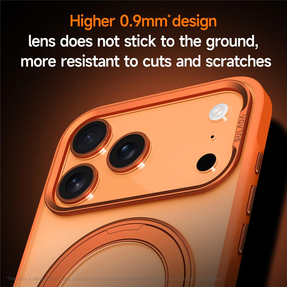 SULADA For iPhone 17 Pro Max Case Magnetic Case Anti-Fingerprints Matte TPU + PC Phone Cover with Kickstand - Titanium Grey - Image 4