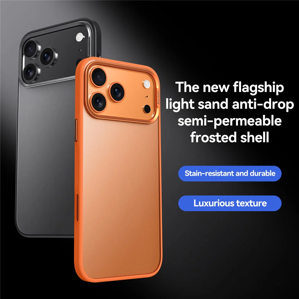 SULADA For iPhone 17 Pro Max Case PC+TPU Shockproof Matte Phone Protector Cover - Titanium Grey - Image 7