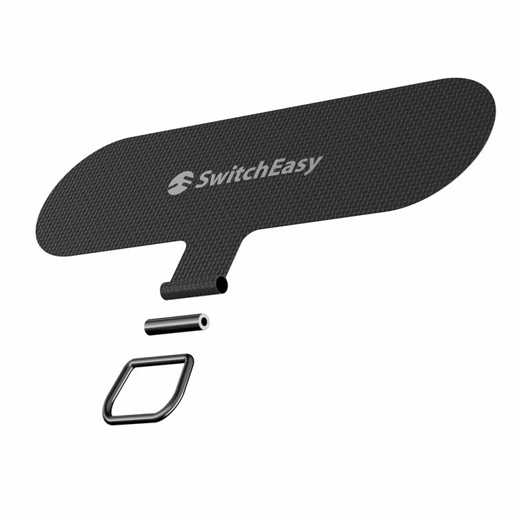 SWITCHEASY Metal Tether Tabs for Cell Phones Adjustable Strap Slim 6mm Nylon Lanyard - Beige - Image 4