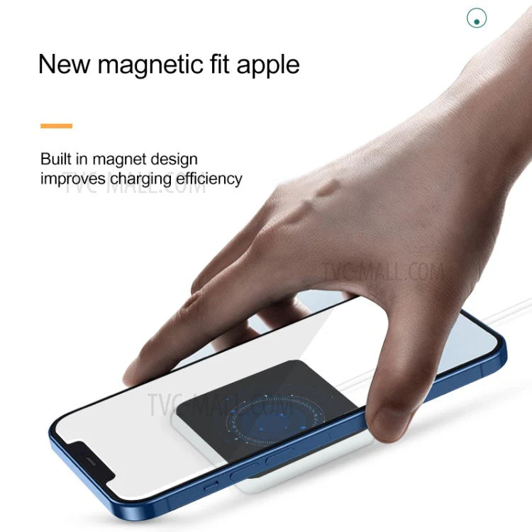 T14 Portable 15W Max Compatible with Magsafe Wireless Charger Magnetic Adsorption Charging Pad for iPhone 12 / 12 mini / 12 Pro / 12 Pro Max - Black - Image 7