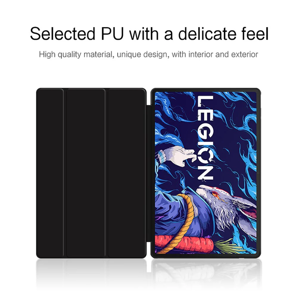 Tablet Case for Lenovo Legion Y900 , PU Leather+PC+TPU Tri-fold Stand Slim Tablet Cover - Image 2