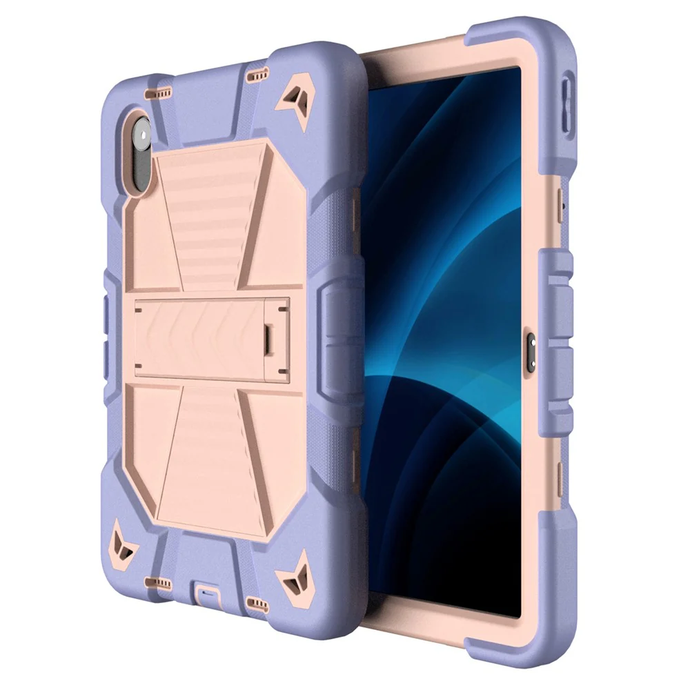Tablet Case For Lenovo Tab M11 TB330FU 331FC / K11 / Xiaoxin Pad 11 2024 PC + Silicone Shockproof Protective Cover with Kickstand - Purple + Pink - Image 8