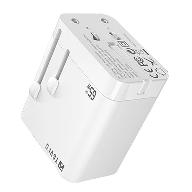 TGVI'S Universal Series PD 65W Global Charger GaN Wall Charger Adapter
