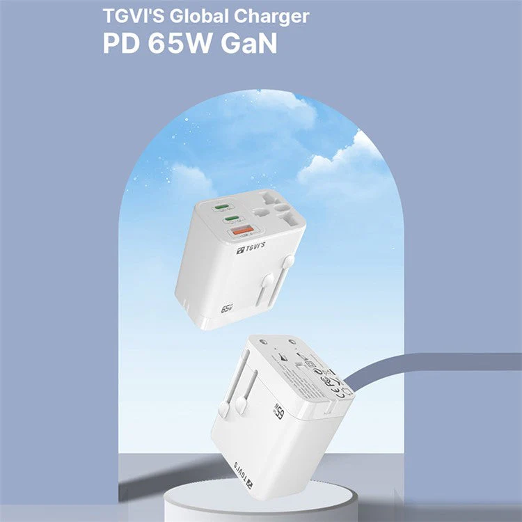 TGVI'S Universal Series PD 65W Global Charger GaN Wall Charger Adapter - Image 2