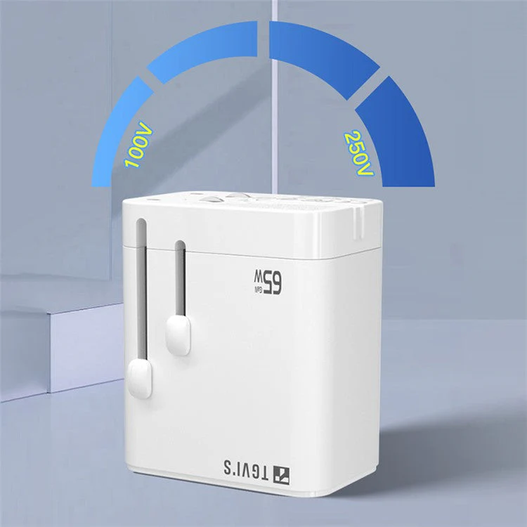 TGVI'S Universal Series PD 65W Global Charger GaN Wall Charger Adapter - Image 3