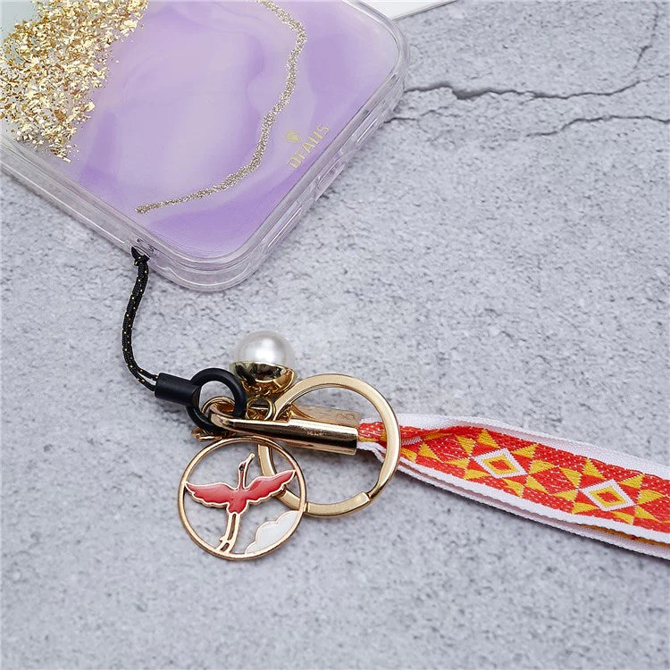 Totem Series Phone Lanyard 80cm Crossbody Neck Strap Vintage Pendant Universal Mobile Phone Lanyard - Orange - Image 4