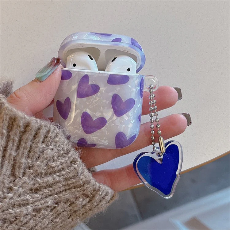 TPU Cover for AirPods with Charging Case (2016) / (2019) / AirPods with Wireless Charging Case (2019) Anti-drop Case - Purple - Image 2
