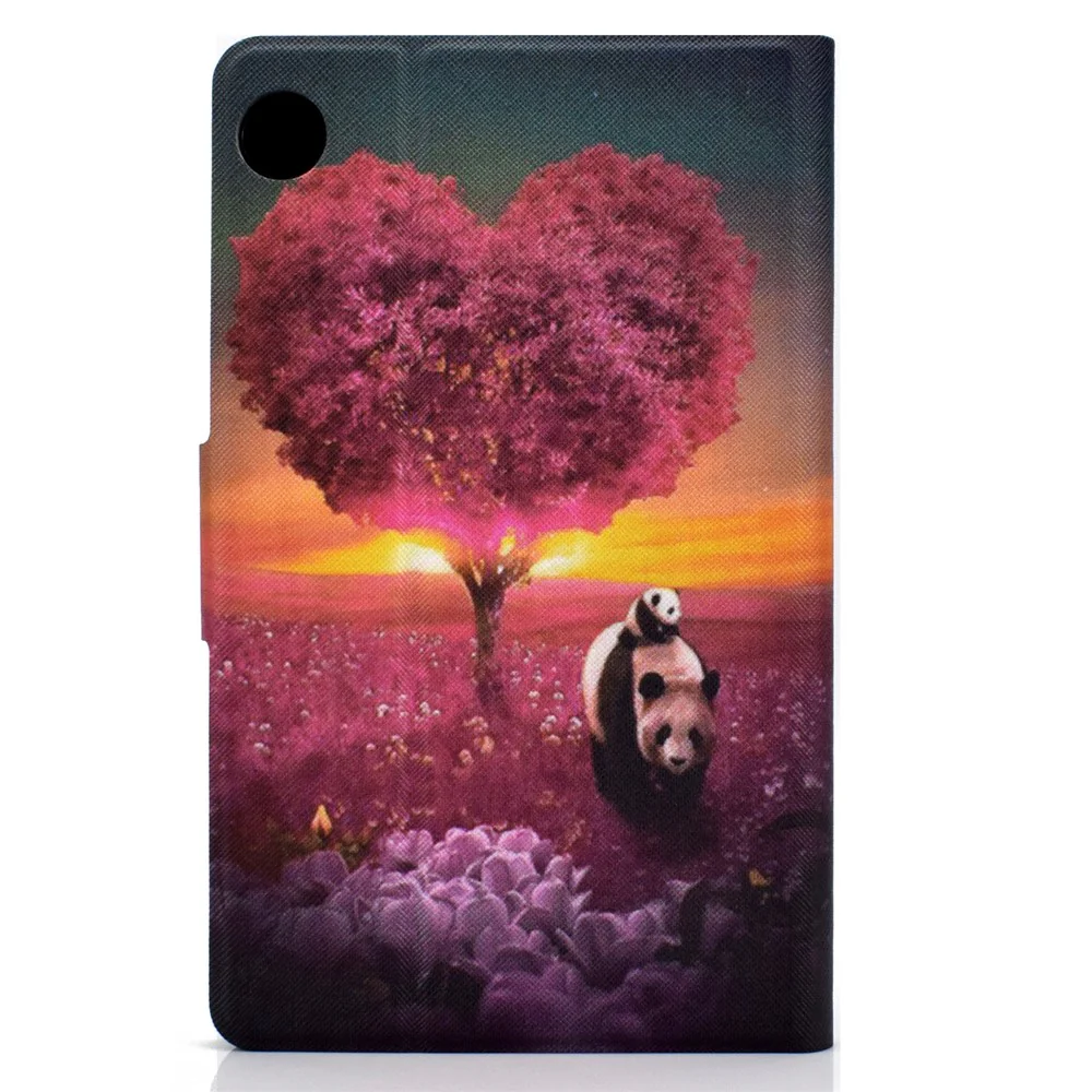 TPU + PU Leather Pattern Printing Tablet Case for Lenovo Tab M10 Plus - Pandas and Tree - Image 5