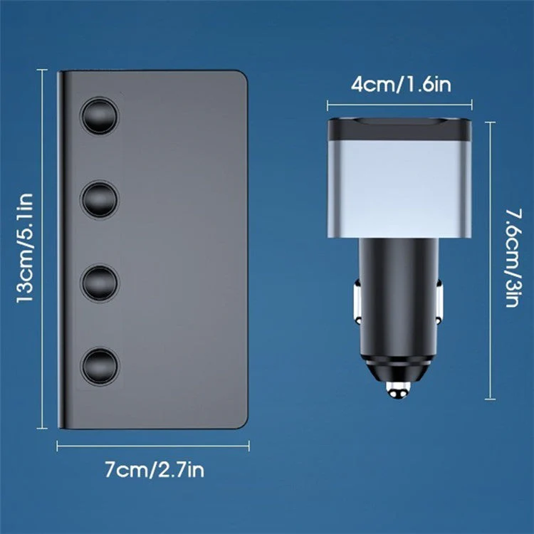 TR-54 Multi Ports USB Car Charger PD+QC3.0 Fast Car Charger Adapter 12V-24V Device 3 Socket Cigarette Lighter Splitter - Image 7