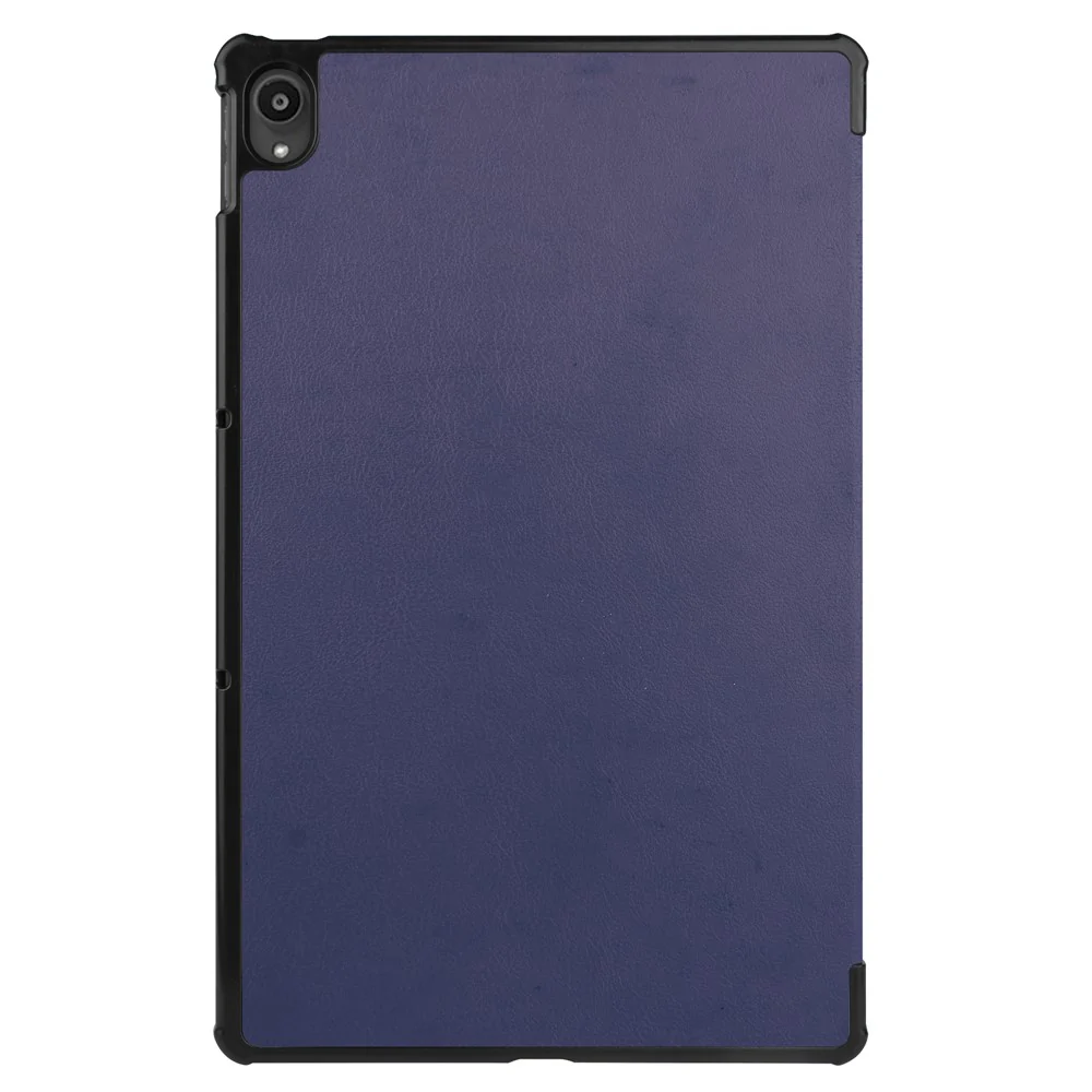 Tri-fold Leather Stand Tablet Case for Lenovo Tab P11 TB-J606F - Dark Blue - Image 7