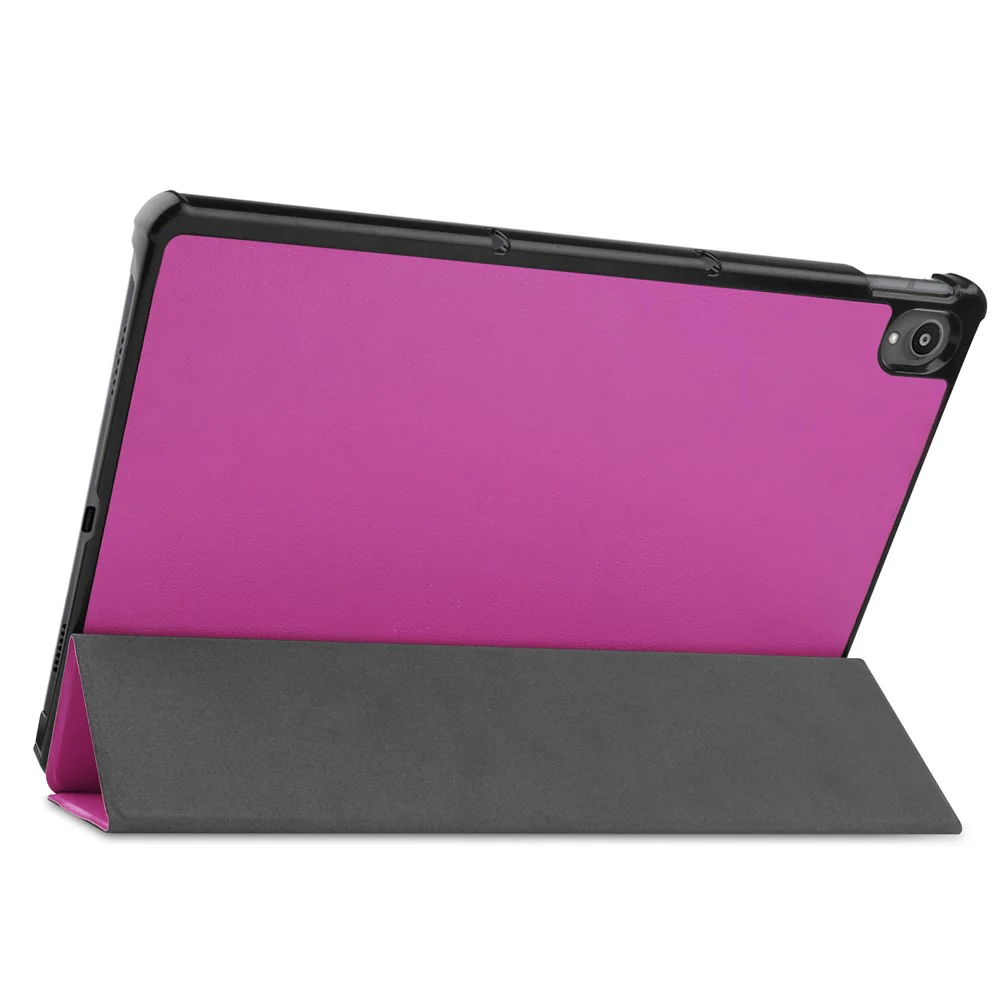 Tri-fold Leather Stand Tablet Case for Lenovo Tab P11 TB-J606F - Purple - Image 5