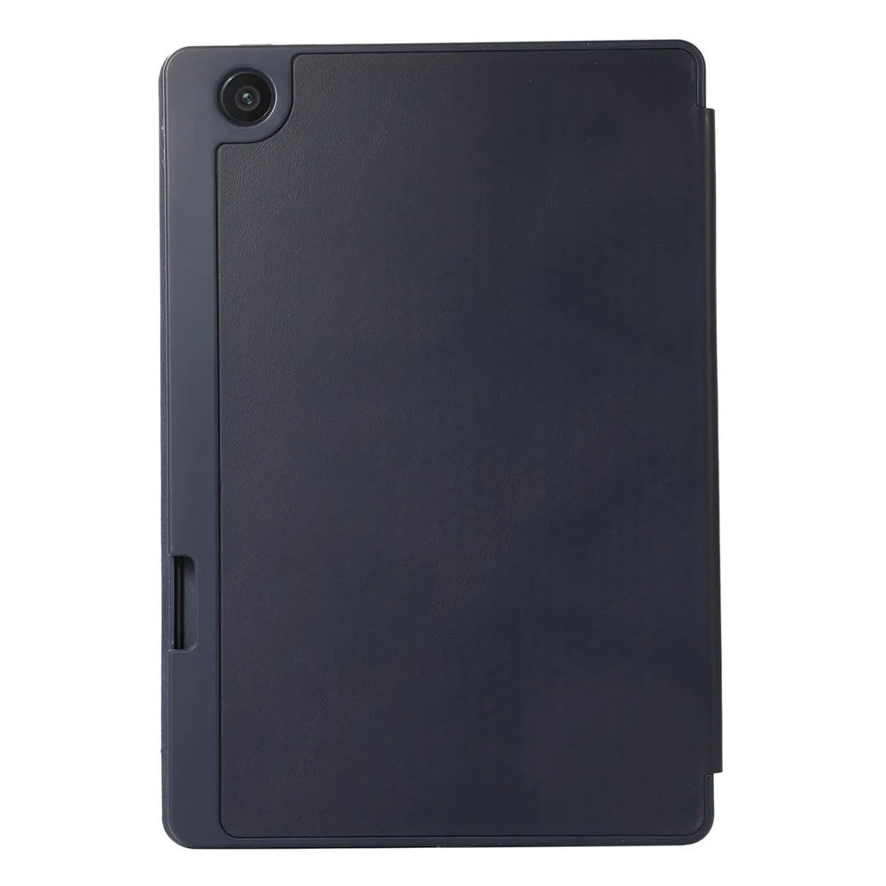 Tri-Fold Stand Cover for Lenovo Tab M10 Plus (3rd Gen) / Xiaoxin Pad 2022 10.6 inch , PU Leather Solid Color Tablet Case with Pen Holder - Blue - Image 6