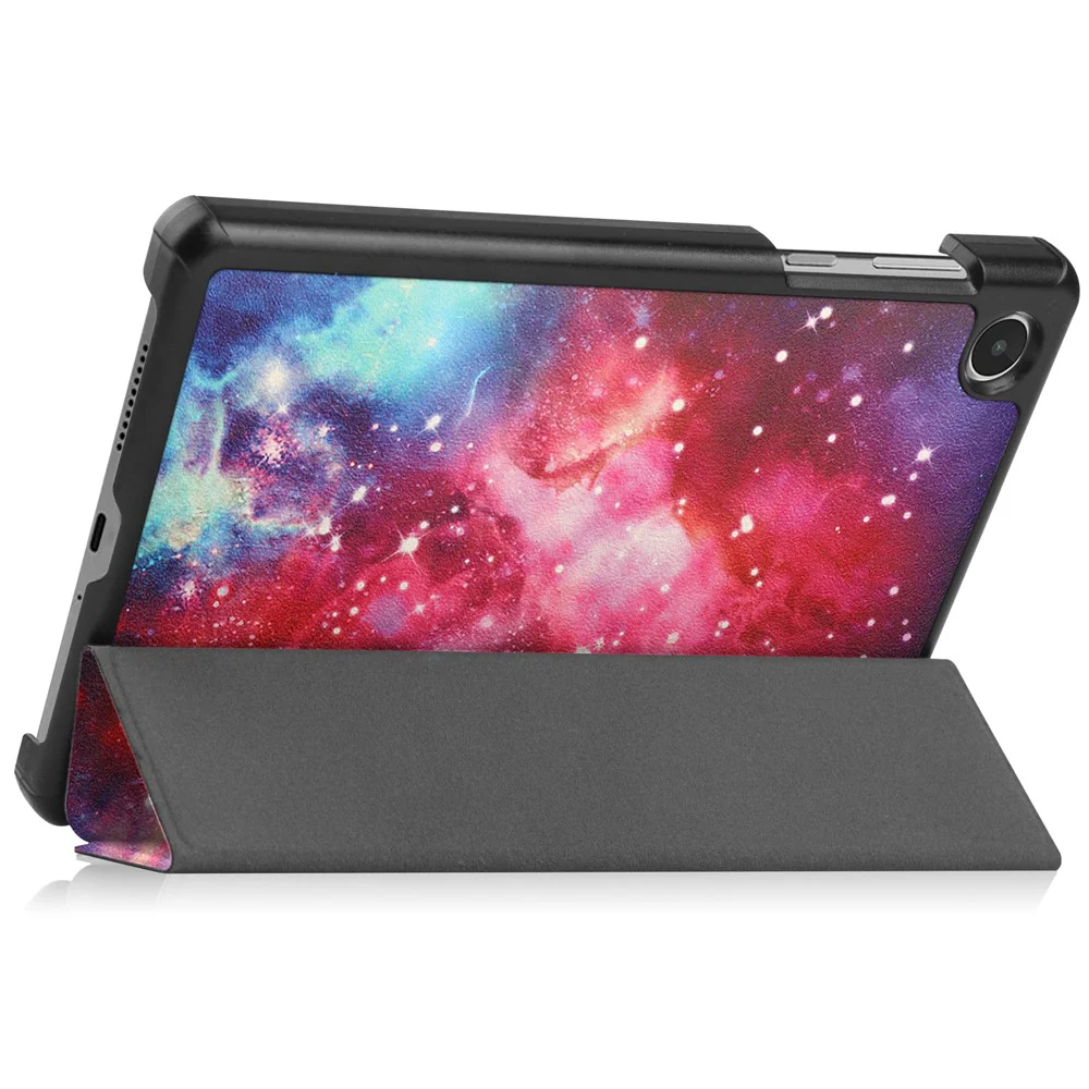 Tri-Fold Stand for Lenovo Tab M8 (4th Gen) 2024 TB-301XU / M8 (4th Gen) 2023 TB-300FU Pattern Printing PU Leather Tablet Cover - Starry Sky - Image 4