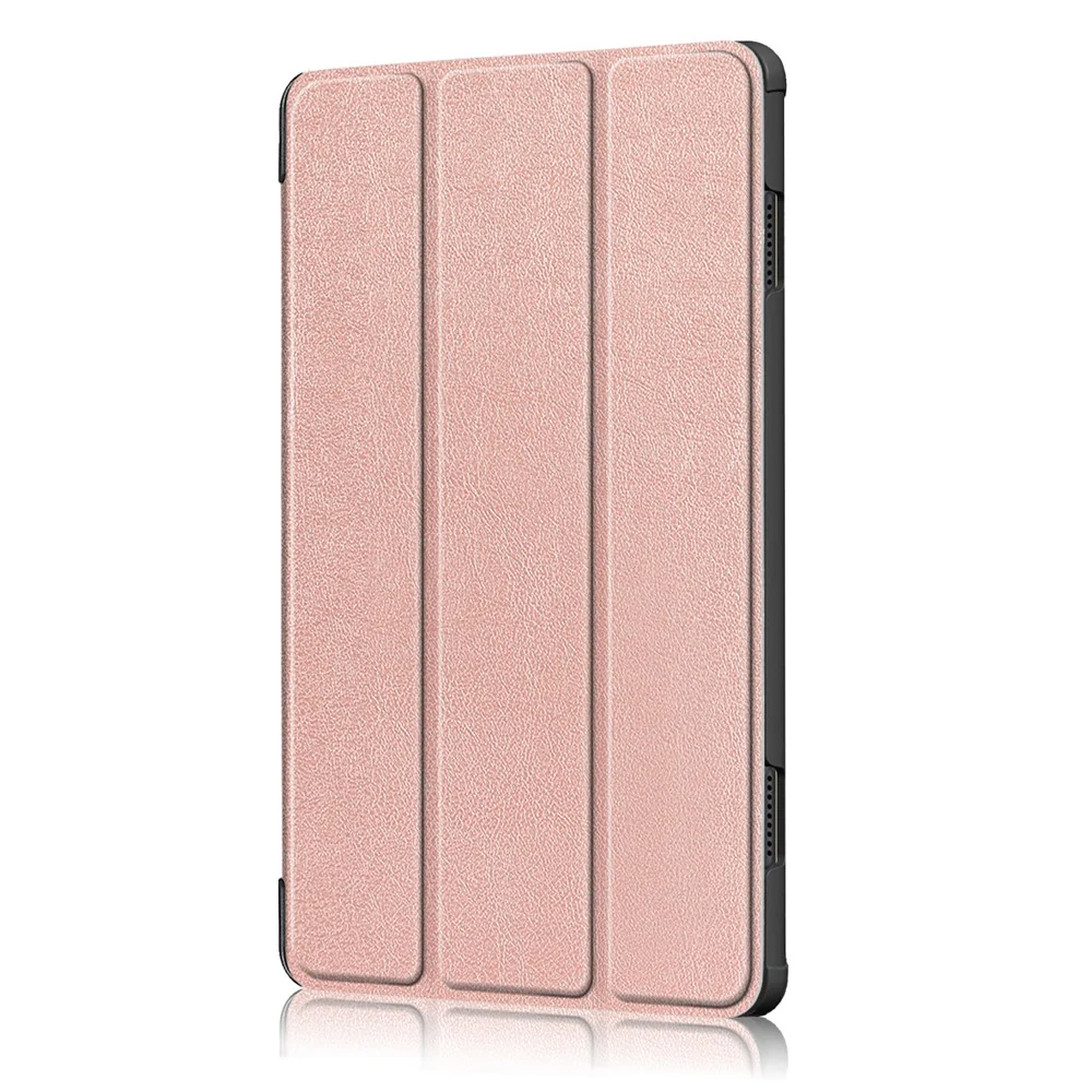 Tri-Fold Stand Leather Smart Auto Wake-Up/Sleep Case for Lenovo Tab M10 TB-X605F/TB-X505 - Rose Gold - Image 4