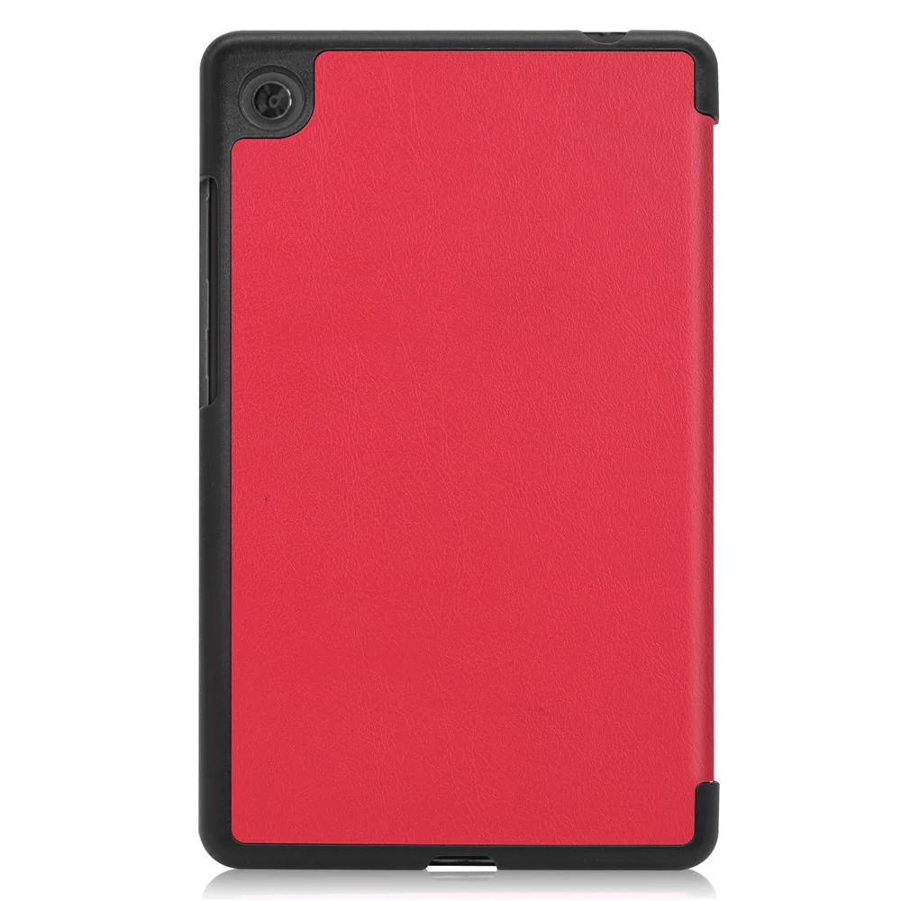 Tri-fold Stand PU Leather Tablet Well-protected Case Cover for  Lenovo Tab M7 (2nd Gen) / (3rd Gen) - Red - Image 3