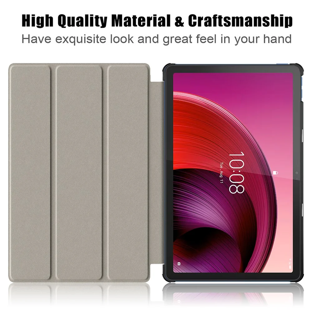 Trifold Stand Cover for Lenovo Tab M10 5G TB-360ZU , PU Leather Pattern Printing Tablet Case with Auto Sleep / Wake - Graffiti - Image 2