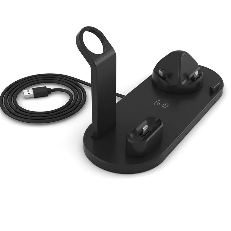 UD15 3 in 1 Rotatable Wireless Charging Dock Station for Apple iPhone/Android Device /Type-C Device - Black - Image 3