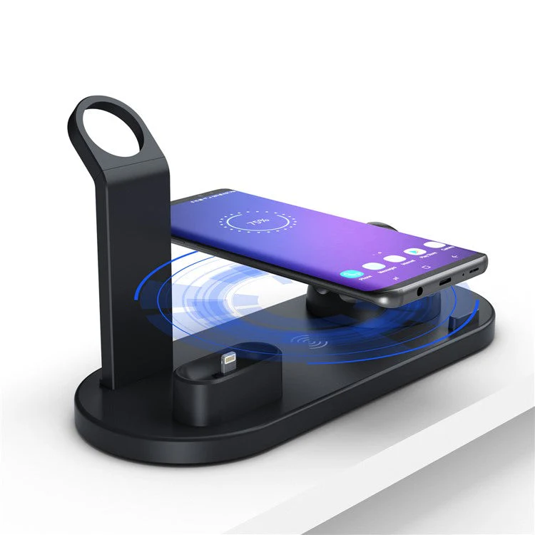 UD15 3 in 1 Rotatable Wireless Charging Dock Station for Apple iPhone/Android Device /Type-C Device - Black - Image 7