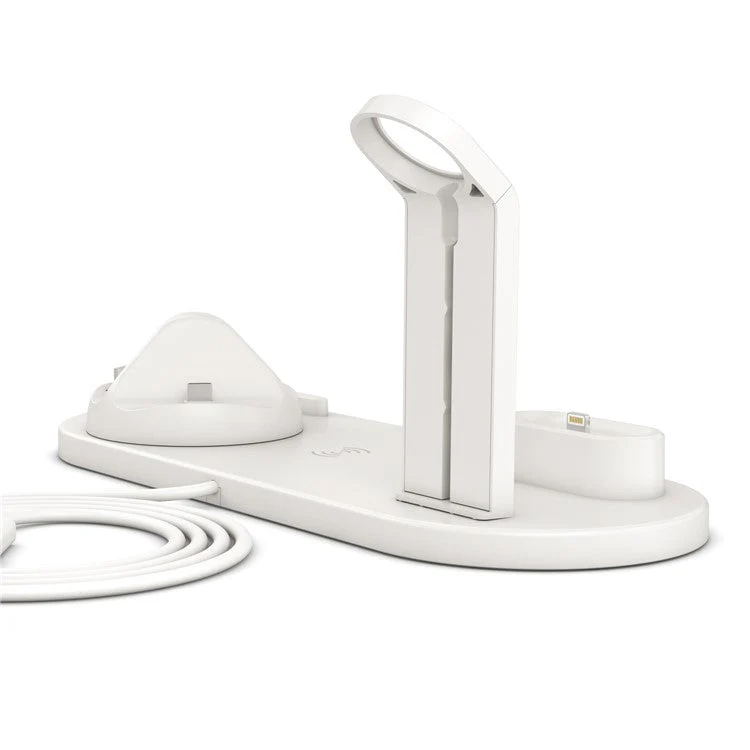 UD15 3 in 1 Rotatable Wireless Charging Dock Station for Apple iPhone/Android Device/Type-C Device - White - Image 7