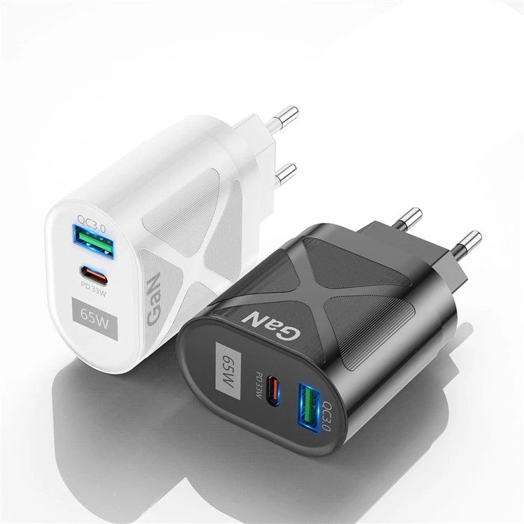 UD7568 PD+QC Fast Charging Charger Type-C + USB-A Power Adapter for Phone Tablet - Black / AU Plug - Image 5