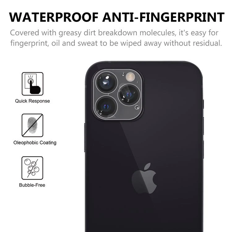 Ultra Clear Fingerprint-Proof Tempered Glass HD Camera Lens Films for iPhone 13 Pro Max 6.7 inch - Image 4