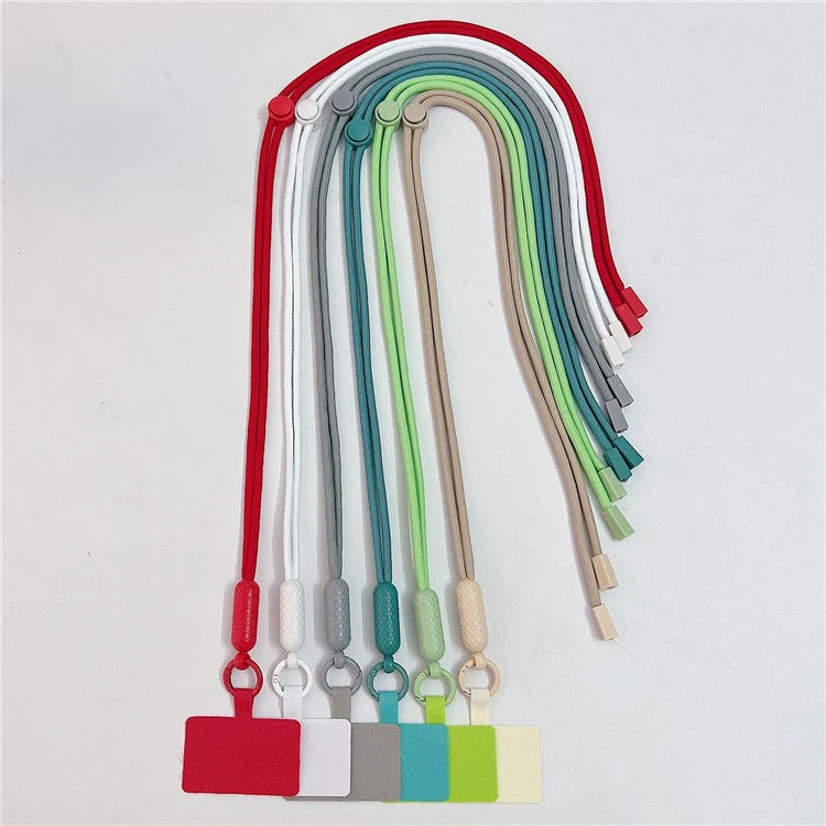 Universal Cell Phone Lanyard Nylon Neck Phone Adjustable Strap with Detachable Safety Pad - Grey - Image 5