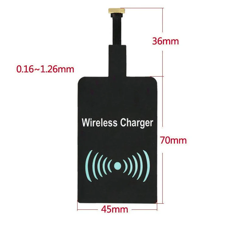 Universal Micro USB Plug Qi Wireless Charging Receiver Mat for Android Phones (Narrow-interface Down) - Image 6